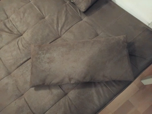 Schlafsofa in Lederlook,Dunkelbraun  Bild 6