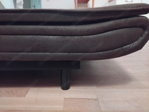 Schlafsofa in Lederlook,Dunkelbraun  Bild 5