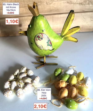 ALLES HALBER PREIS !! Osterdeko Ostereier Henne Hase ab 1  Bild 5