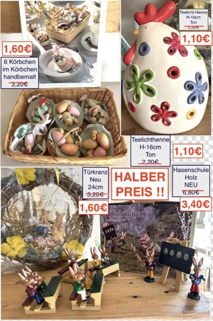 ALLES HALBER PREIS Osterdeko Osterhasen Ostereier Bild 3
