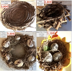 ALLES HALBER PREIS!! bunte Ostereier Osterkörbchen Nest .... Bild 3