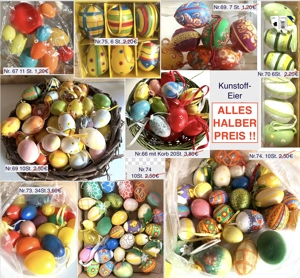 ALLES HALBER PREIS!! bunte Ostereier Osterkörbchen Nest .... Bild 2