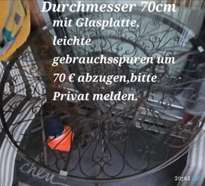 Single Tisch massiv Metall  Bild 2