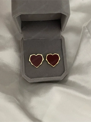 Herz Ohrringe gold Bild 2