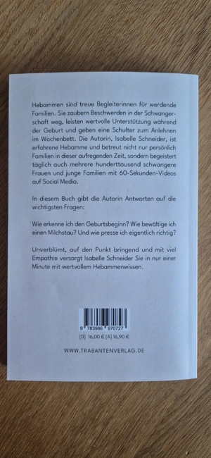 Eine Minute Hebammenwissen, Buch von Hebamme Isabelle Schneider
