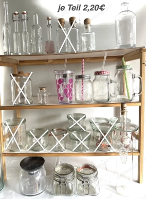Schnapfflasche Schnapsgläser Vorratsgläser Bild 6