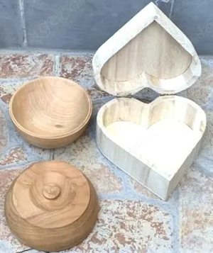 HALBER PREIS !! Holz Schalen Auto Vasen Wetzsteinbehälter, Kerzenständer  ab 1  Bild 6