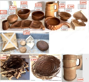 HALBER PREIS !! Holz Schalen Auto Vasen Wetzsteinbehälter, Kerzenständer  ab 1  Bild 3