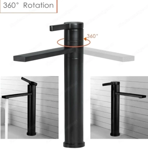 Waschtisch Armatur Set 2 Stk.   Wasserhahn   mattschwarz Bild 4