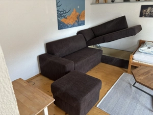Coole Schlaf-Couch mit Hocker Bild 2