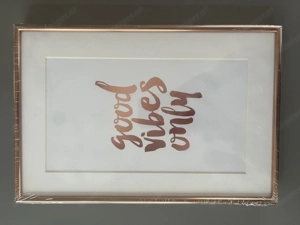 Bild(er) mit Rahmen (Metall Roségold), 3er Set oder einzeln, neu