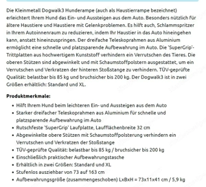 Teleskop Hunderampe  72 - 160  cm ausziehbar bis  85 kg Bild 3