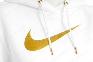 Nike Damen Hoodie - Weiß mit Goldlogo - Gr. XS (fällt größer aus) - Top Zustand 6832 Zwischenwasser Bild 6