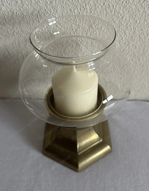2 hochwertige GILDE Windlichter - Messing & Glas - Landhausstil - edel & zeitlos - Set Bild 5
