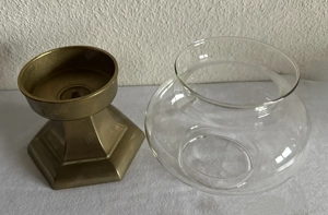 2 hochwertige GILDE Windlichter - Messing & Glas - Landhausstil - edel & zeitlos - Set Bild 7