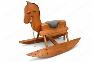 Massives Vollholz-Schaukelpferd - sehr stabil & kippsicher - langlebige Qualität Bild 2