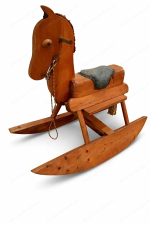 Massives Vollholz-Schaukelpferd - sehr stabil & kippsicher - langlebige Qualität Bild 3