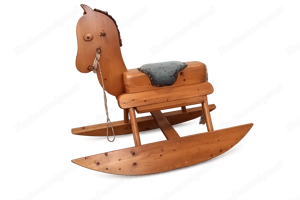 Massives Vollholz-Schaukelpferd - sehr stabil & kippsicher - langlebige Qualität Bild 4