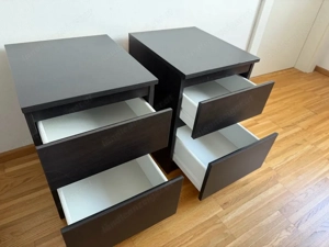 Zwei Nachttische Schwarzbraun Bild 2