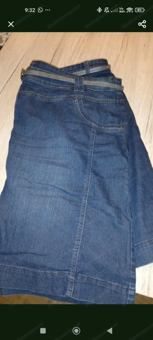 Jeansrock mit Gürtel 