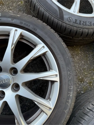 Original Audi A4 B8 B9 17 Zoll Alufelgen + Sommerreifen Bild 3