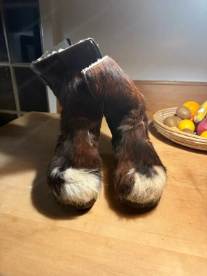 Devich Holz Lammfell Stiefel Gr 42 Bild 3