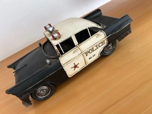 US- Polizeiauto Vintage Stil- Blechmodell