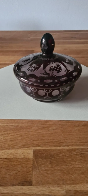 2x Kristallvase und 1x Bonboniere Bild 3