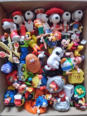 Vintage Figuren Konvolut der 80er 90er - McDonald's Happy Meal, Disney, Snoopy, Sega ...