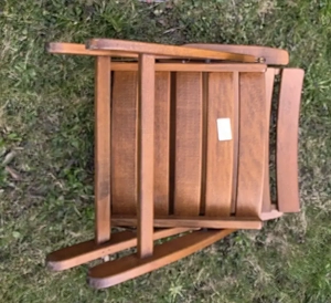 4 verstellbare Holz Gartenstühle Hochlehner mit Auflagen   sehr bequem Bild 4