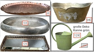 Billig !! Metall Schale Vase Gießkanne Korb usw. ab 1 Euro Bild 3