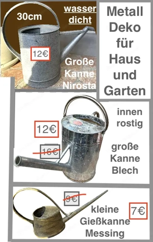 Billig !! Metall Schale Vase Gießkanne Korb usw. ab 1 Euro Bild 5