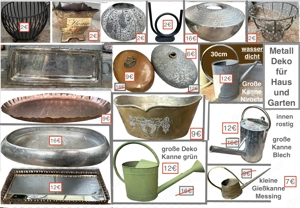 Billig !! Metall Schale Vase Gießkanne Korb usw. ab 1 Euro Bild 8