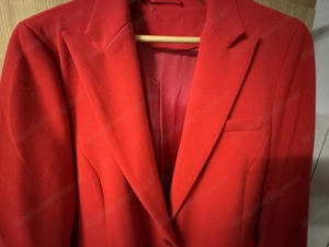 Langblazer, Blazermantel Damen rot Bild 2