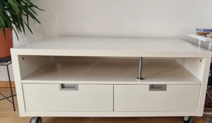 TV Bank weiß, massiv Bild 3