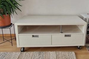 TV Bank weiß, massiv Bild 2