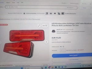 2x LED Rückleuchten Anhänger LKW Trailer Rücklicht Pritsche BUS Laufblinker 12V 24V Bild 5