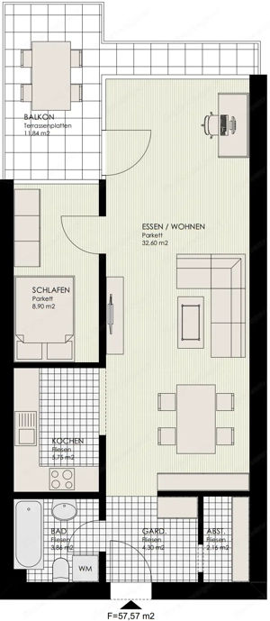 Gepflegte 2-Zimmer-Wohnung in Feldkirch-Tosters mit großer Terrasse Bild 5