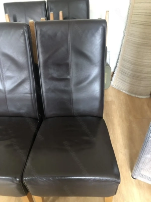 6 Esszimmerstühle, Stühle Echtleder, Massivholz, Stückpreis