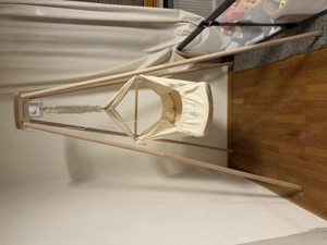 Lottili Federwiege   neuestes Modell mit 4-Bein-Gestell   Beige   wie neu inkl. OVP