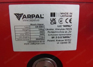 Holzhacker   Häcksler AM-80BD   7PS   bis 80mm   fast neu Bild 5