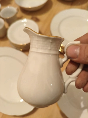 Thun 1794 bömisches Porzellan set weiss mit Gold Rand orginalverpackt Bild 4