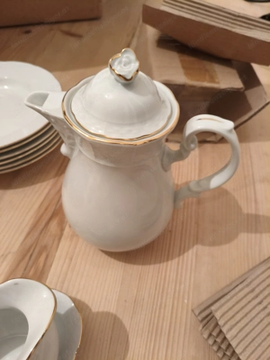 Thun 1794 bömisches Porzellan set weiss mit Gold Rand orginalverpackt Bild 6