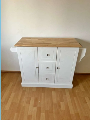 Kücheninsel GIANTEX Küchenwagen mit Arbeitsplatte