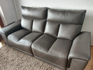  Zweisitzer Ledercouch elektrisch wie Neu 