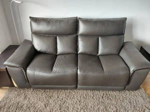  Zweisitzer Ledercouch elektrisch wie Neu  Bild 5