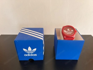 Adidas Uhr, rot, Kunststoff