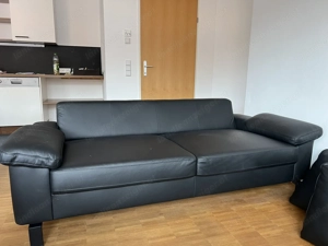 Zweisitzer Couch, schwarz, 2m breit Bild 3