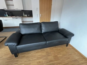 Zweisitzer Couch, schwarz, 2m breit