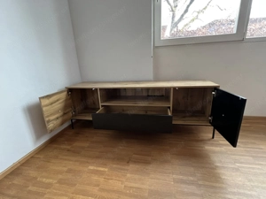 TV Kästchen 160 x 55 x 40cm Eiche Altholz Nachbildung Bild 3